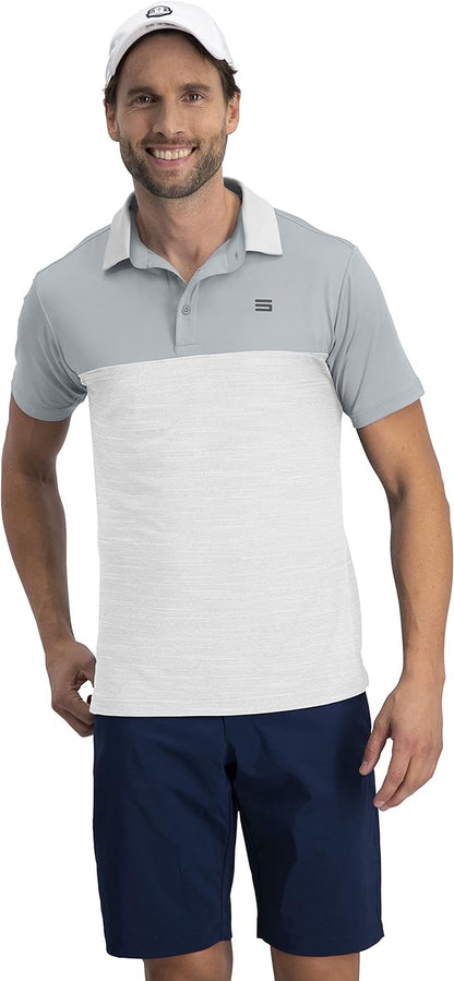 Quick Dry Golf Shirts for Men - Moisture Wicking Short-Sleeve Casual Polo Shirt