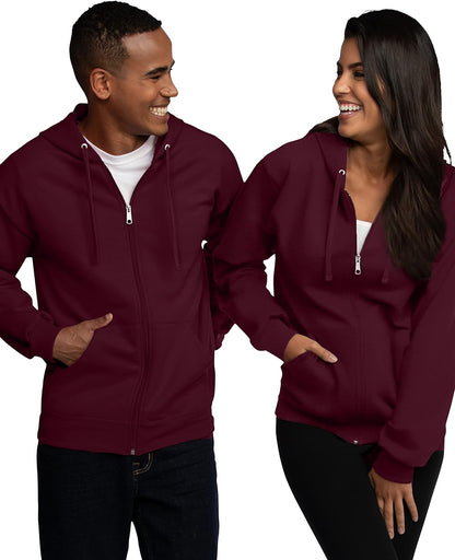 Unisex Adult Eversoft Fleece Full Zip Hoodie Sweatshirt