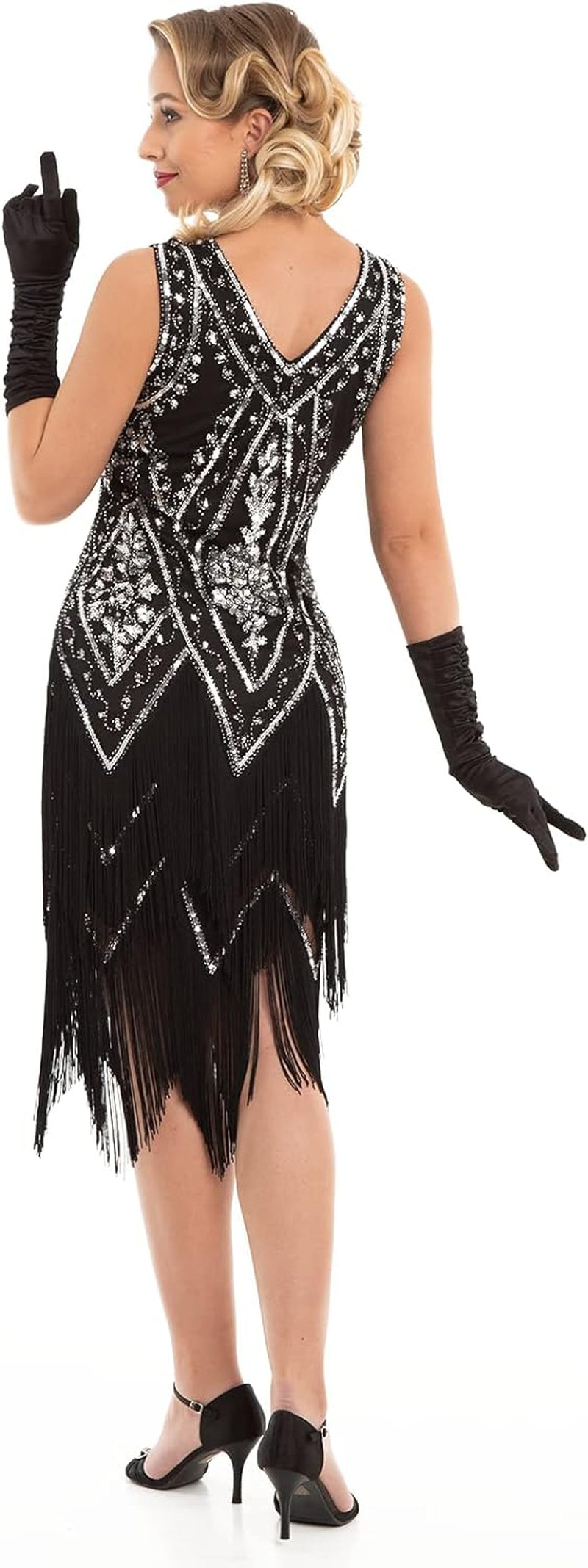 Women'S 1920S Flapper Dress Vintage Swing Fringed Gatsby Roaring 20S Dress