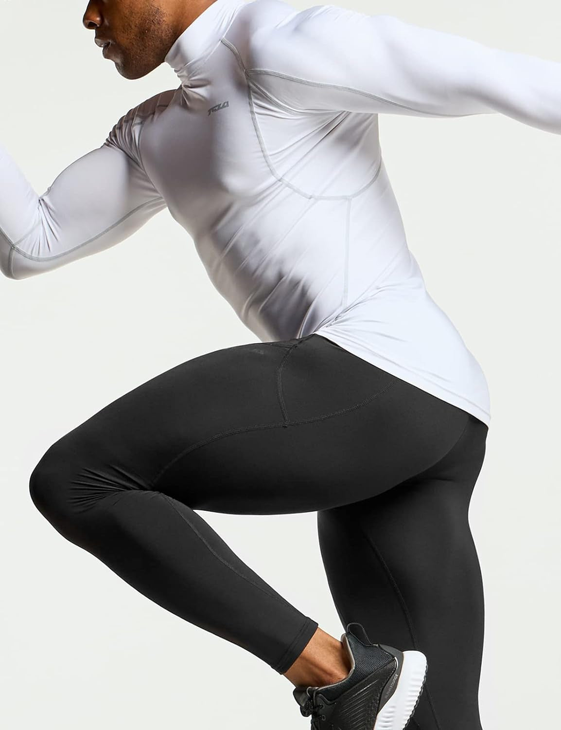 Men'S UPF 50+ Mock Long Sleeve Compression Shirts, Athletic Workout Shirt, Base Layer for Water Sports